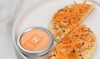 Blinis XXL : beurre de homard carotte et œufs de truite