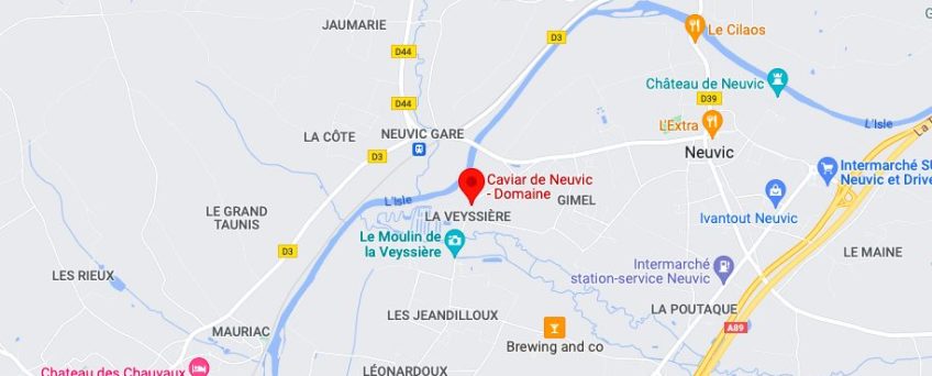 Comment venir au Domaine Caviar de Neuvic ?