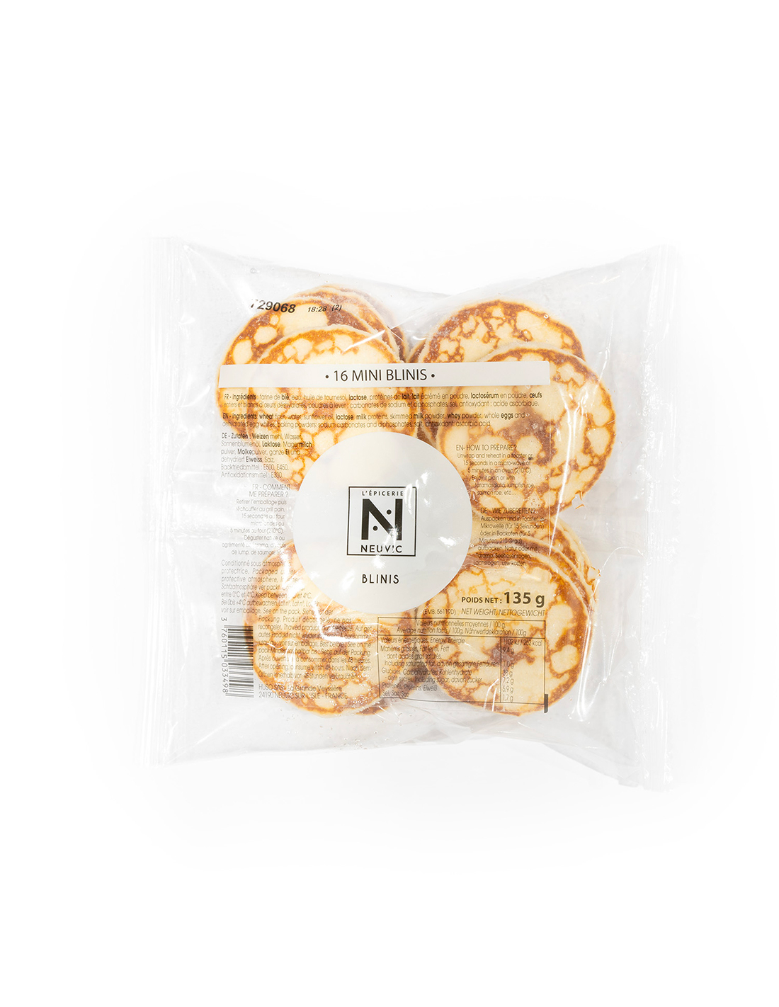 Minis Blinis par 16