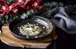 Carpaccio de saint jacques chantilly bergamote