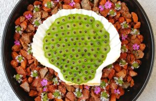 Duo de tartare Saint-Jacques et esturgeon au Kumquat