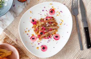 Esturgeon fumé en sashimi et caviar - Julie Lopez