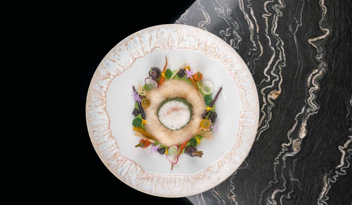 Filet d'esturgeon basse température pané à l'aneth