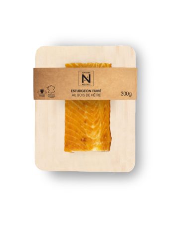 Esturgeon fumé tranché à la main