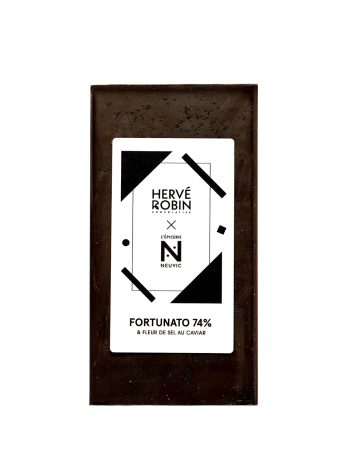 Chocolat noir à la fleur de sel et au caviar séché